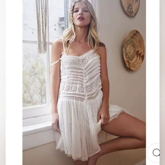 FREE PEOPLE One Annelise Slip Mini Dress Sz XS - Picture 1 of 12